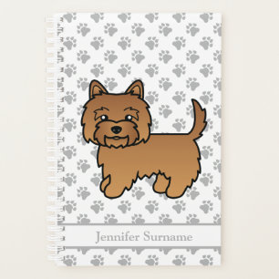 Roter Cairn Terrier Süßer Cartoon-Hund & Text Planer