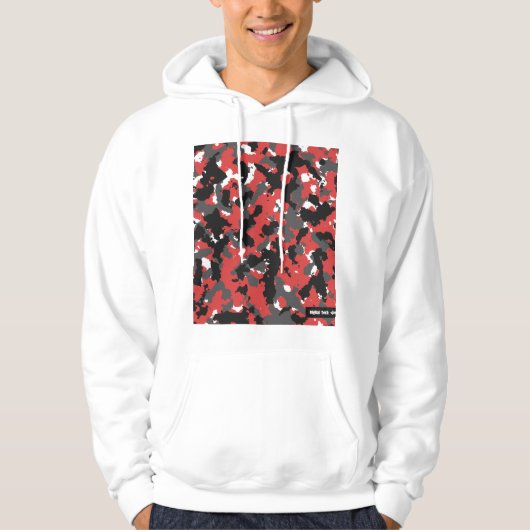 Roter Camouflage-DigitalTechHoodie Hoodie (Vorderseite)