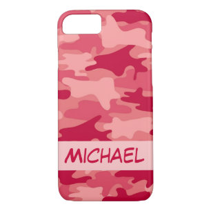 Roter Camouflage-Tarnungs-Name personalisiert Case-Mate iPhone Hülle