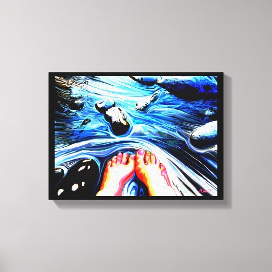 Roter Campingplatz Nr.1 Leinwanddruck (Vorderseite)