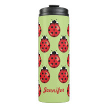 Roter Cartoon Ladybugs mit Individuelle Name