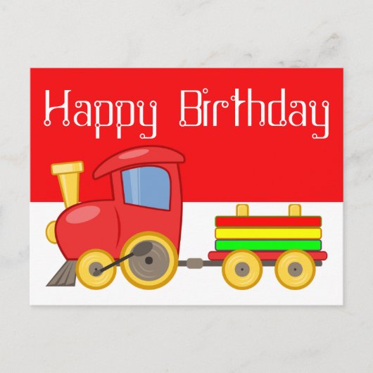 Roter Cartoon Postkarte (Vorderseite)