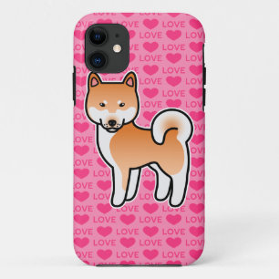 Roter Cartoon Shiba Inu Liebe Case-Mate iPhone Hülle