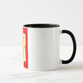 "ROTER CAT UND LILA TULPEN" 11 Unze. KAFFEE-TASSE Tasse