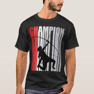 Roter Champion von Bogenschießen Geburtstagswettbe T-Shirt