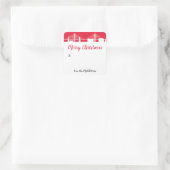 Roter Charleston Skyline - Heiliger Stadturlaub Quadratischer Aufkleber (Tasche)