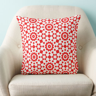 Roter Cheater Quilt Muster Traditionelle Zimmer Kissen