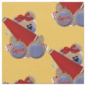 Roter Cheerleader-Bär Stoff (Nahaufnahme)