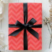 Roter Chevron-Zickzack Geschenkpapier
