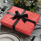 Roter Chevron-Zickzack Geschenkpapier
