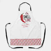 Roter Chile Riecht die Liebe Schürze (Vorderseite)