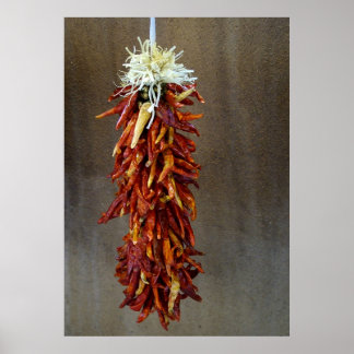 Roter Chile Ristra Poster