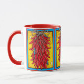 Roter Chile Ristra Southwest Tasse Lizard (Links)