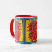 Roter Chile Ristra Southwest Tasse Lizard (Vorderseite Links)