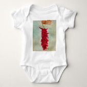 Roter Chile Wasserfarbe Ristra New Mexico Baby Strampler (Vorderseite)