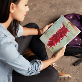 Roter Chile Wasserfarbe Ristra New Mexico Notizblock