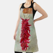 Roter Chile Wasserfarbe Ristra New Mexico Schürze (InSitu)