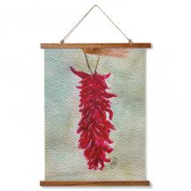 Roter Chile Wasserfarbe Ristra New Mexico