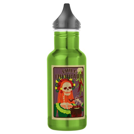 roter Chili Edelstahlflasche (Links)