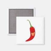 Roter Chili Magnet (Vorderseite/Rückseite)