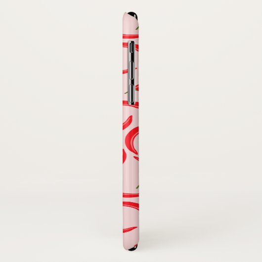 Roter Chili-Muster Case-Mate iPhone Hülle (Hinten/Links)