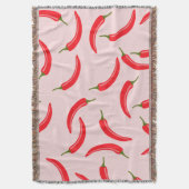 Roter Chili-Muster Decke (Vorderseite Vertikal)