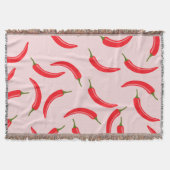 Roter Chili-Muster Decke (Vorderseite)