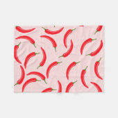 Roter Chili-Muster Fleecedecke (Vorderseite (Horizontal))