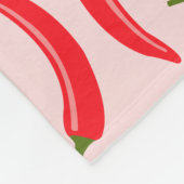 Roter Chili-Muster Fleecedecke (Ecke)