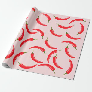 Roter Chili-Muster Geschenkpapier