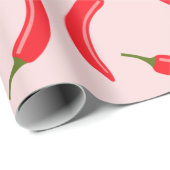 Roter Chili-Muster Geschenkpapier (Rolleneckpunkt)