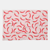 Roter Chili-Muster Geschirrtuch (Horizontal)