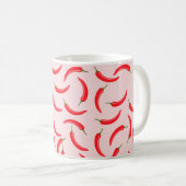 Roter Chili-Muster Kaffeetasse (VorderseiteRechts)