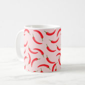 Roter Chili-Muster Kaffeetasse (Vorderseite Links)