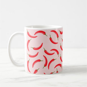 Roter Chili-Muster Kaffeetasse