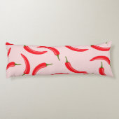 Roter Chili-Muster Seitenschläferkissen (Rückseite)