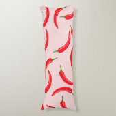 Roter Chili-Muster Seitenschläferkissen (Vorderseite Vertikal)