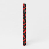 Roter Chili Paprikaschoten auf schwarz iPhone Hülle (Linke Seite)