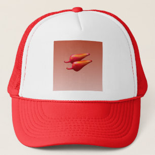 Roter Chili Paprikaschoten, der Truckerkappe