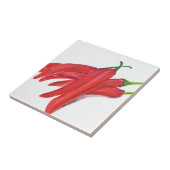 Roter Chili Paprikaschoten Gemüse Küche Fliese (Seite)