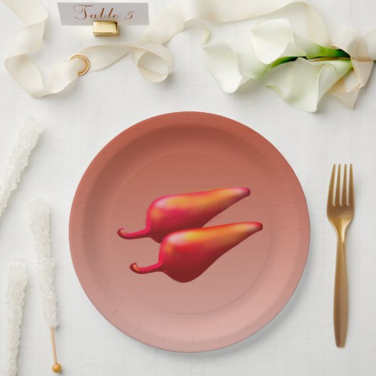 Roter Chili Paprikaschoten große Teller (Hochzeit)