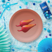 Roter Chili Paprikaschoten große Teller (Party)