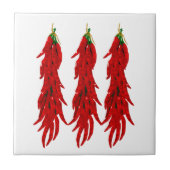 Roter Chili Paprikaschoten Küche Tile Fliese (Vorderseite)