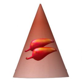 Roter Chili Paprikaschoten Party Hüte Partyhütchen