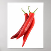Roter Chili Paprikaschoten Plakate (Vorne)
