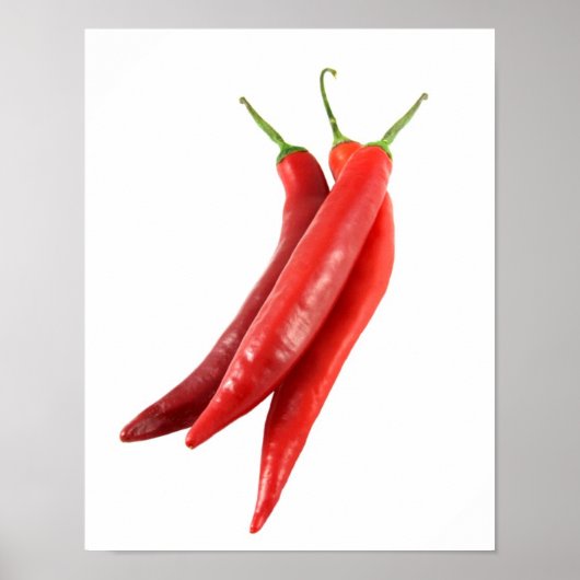 Roter Chili Paprikaschoten Plakate (Vorne)