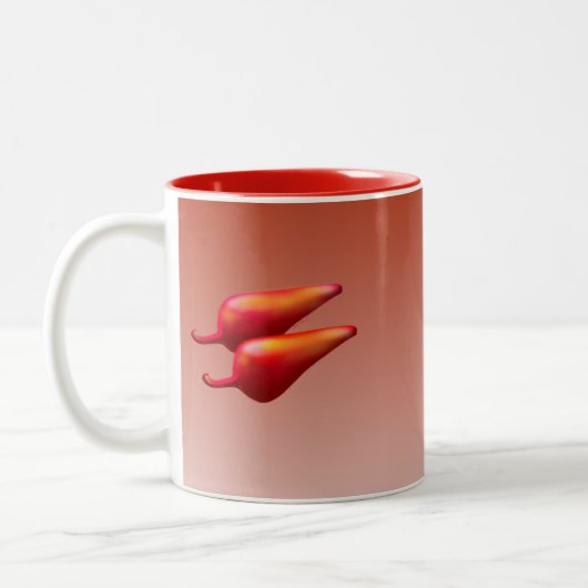 Roter Chili Paprikaschoten rot zwei Töne Tasse (Links)
