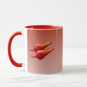 Roter Chili Paprikaschoten rote Combo-Tasse Tasse