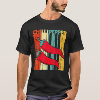 Roter Chili Paprikaschoten Roter Vintager Chili Pa T-Shirt