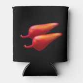 Roter Chili Paprikaschoten Schwarze Dose Dosenkühler (Vorderseite)